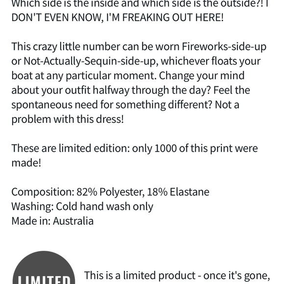 Blackmilk not actually sequins vs firework IOD-  limited - Picture 7 of 7